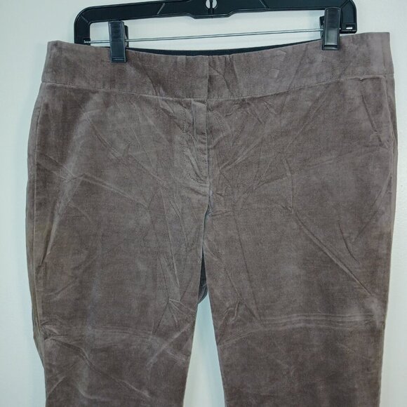 LOFT BRAND WOMENS VELVET PANTS, CHOCOLATE COLOR, SIZE 10P, NWT - Picture 2 of 5